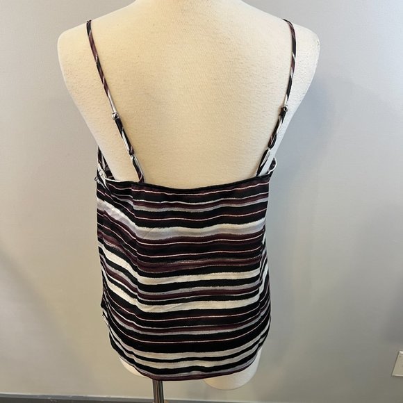 NWOT HALOGEN Woven Camisole in Black- Grey Stripe (S) - Picture 6 of 10